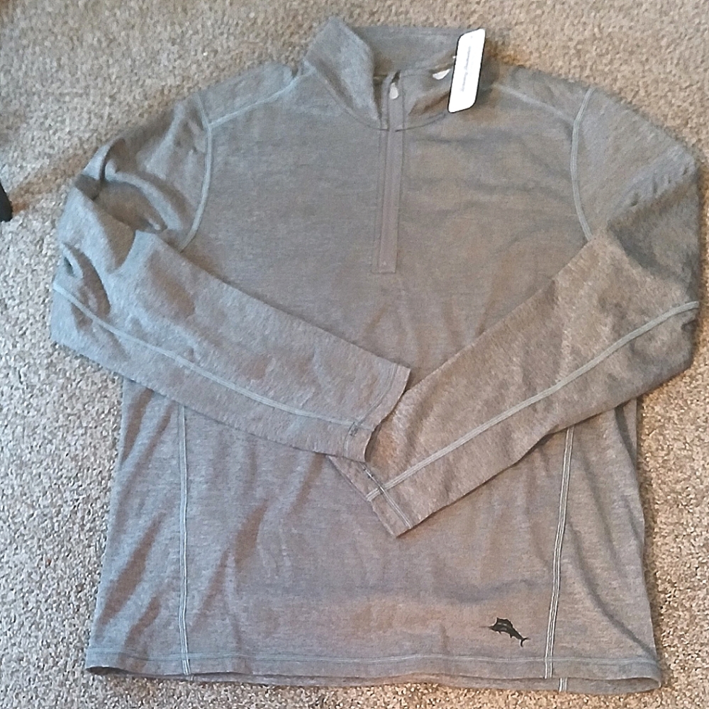 Tommy Bahama Gray half-zip Long Sleeve